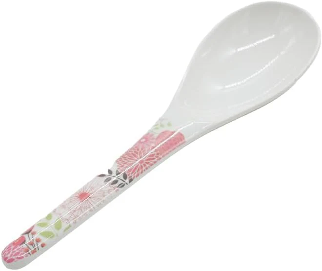 Kitchenmark Melamine Serving Spoon-24CM-White&Pink - Image 3