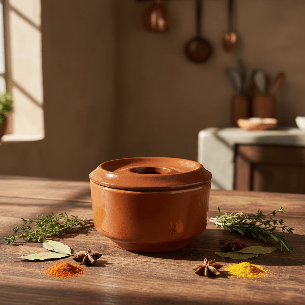 La Dehesa Brown Clay Classic Ashtray Rustic Table Accessory | Made in Spain |10cm - Image 2