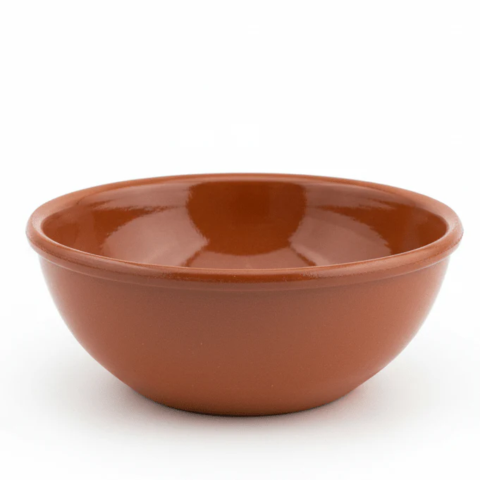 La Dehesa Brown Clay Classic Soup Bowl Handmade Rustic Dining Bowl | Made in Spain | 18cm