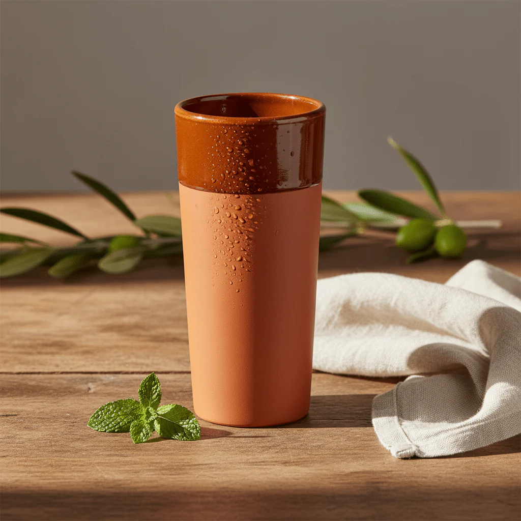 La Dehesa Brown Clay Drinking Glass 330ml –| Made in Spain | - Image 2