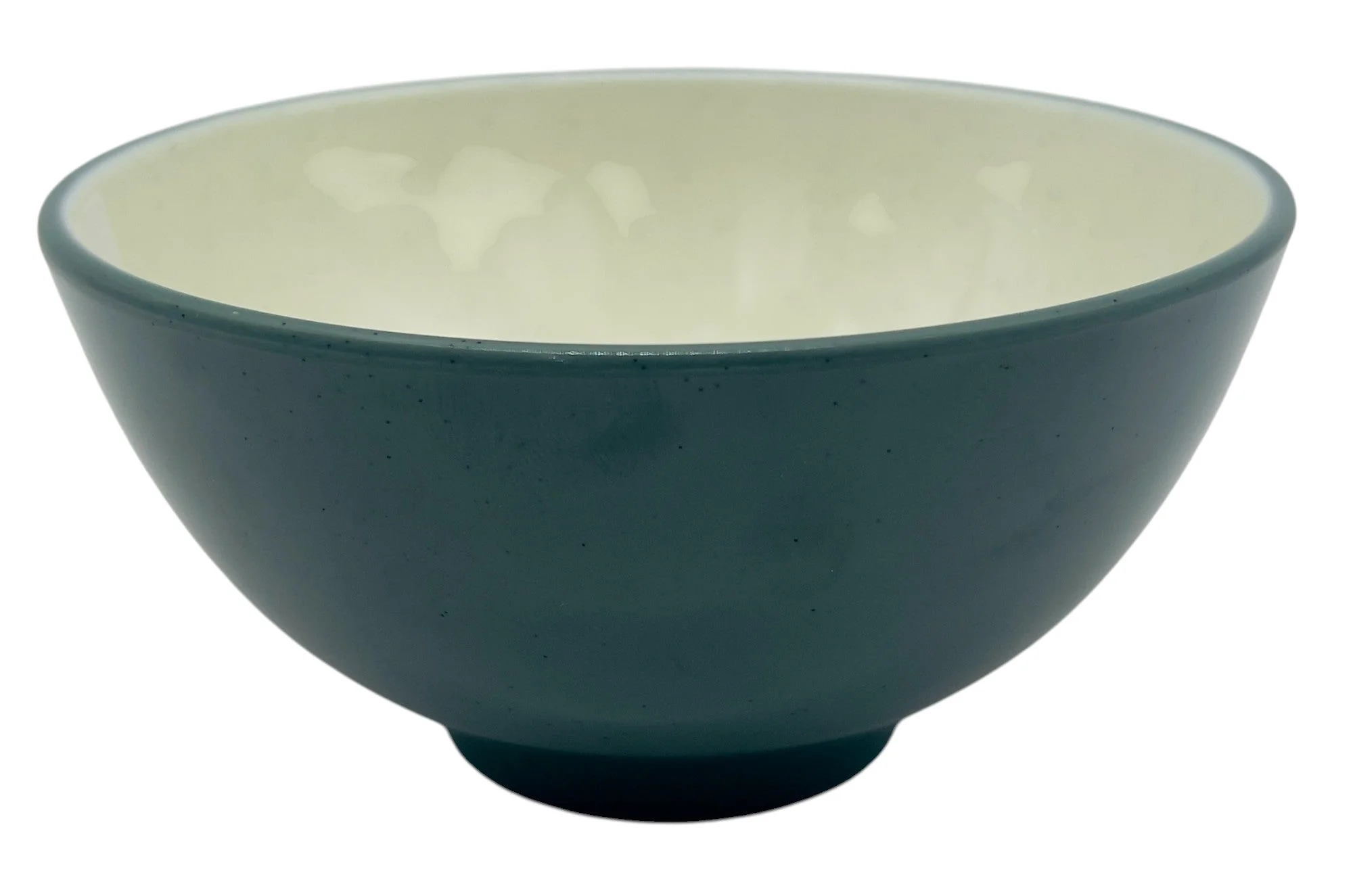 LANDREEN Melamine Rice Bowl β 7" Green and White Dining Bowl