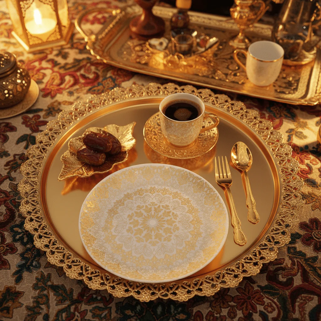 Larah by Borosil White & Gold Opalware Soup Plate 9 Inch - Image 3