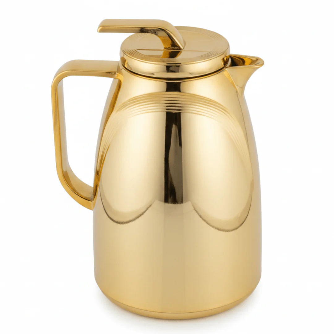 Lavin Gold Vacuum Flask | Arabic Dallah Thermos | 500ml , 1000ml | - Image 4