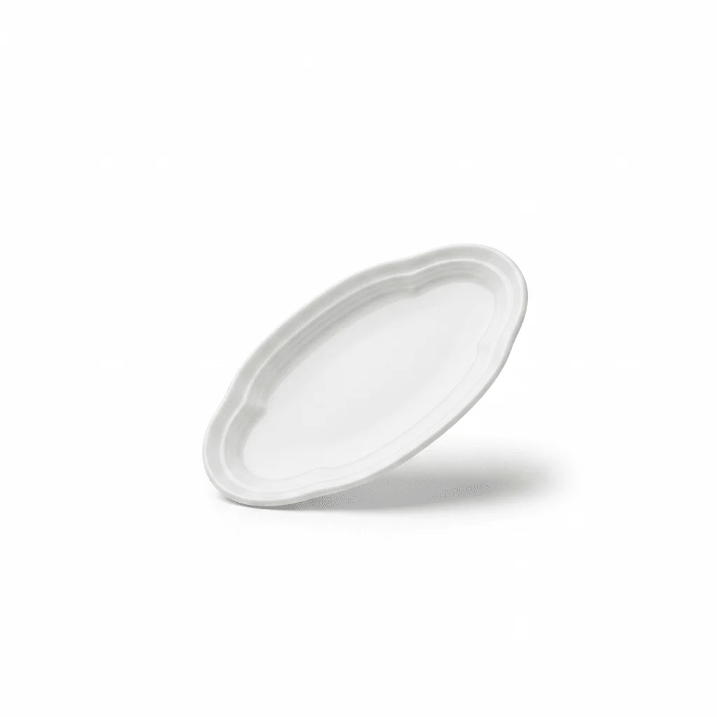 Luhpar Luxury White Ceramic Serving & Snack Dish 14x9cm for Elegant Dining - Image 3