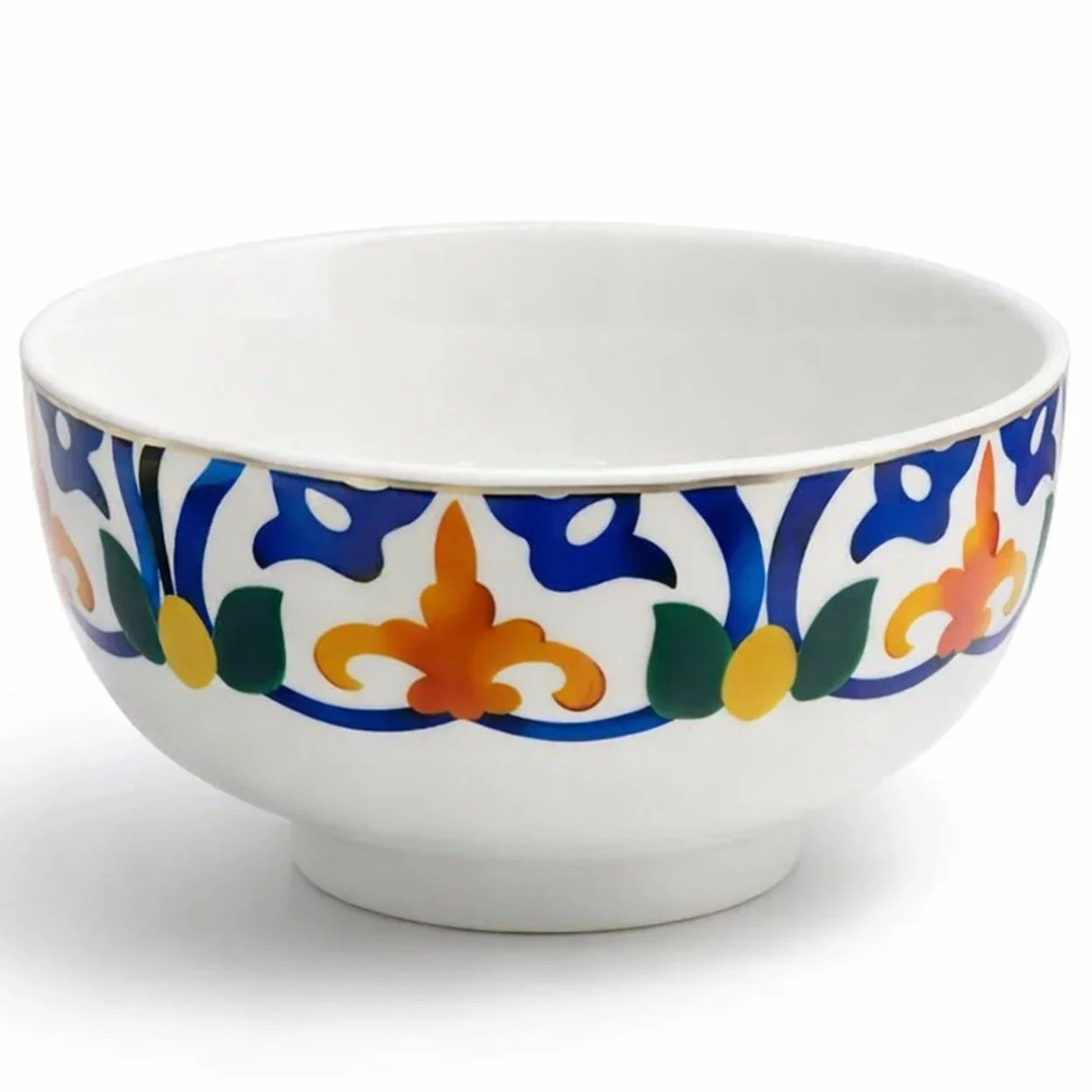 Luhpar Premium 4.5-Inch Ceramic Small Bowl – White with Elegant Floral Pattern