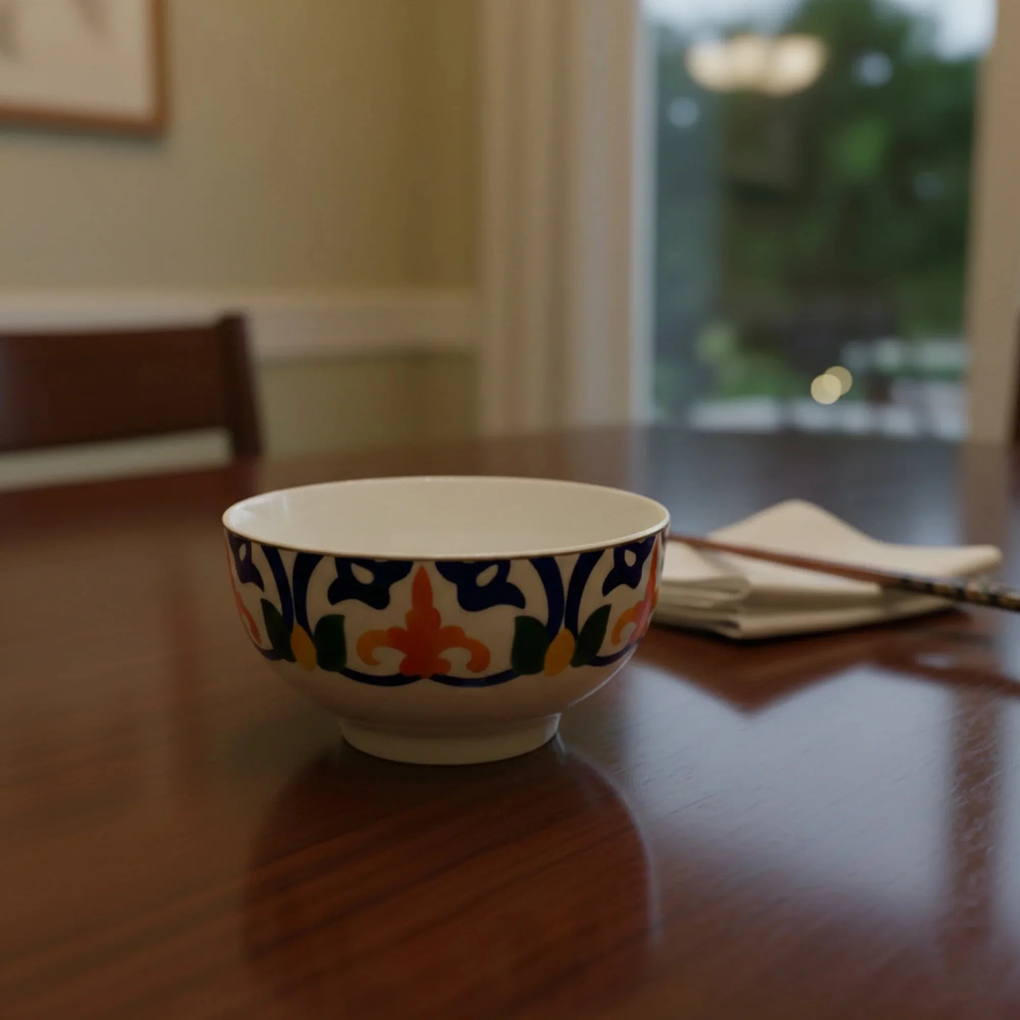 Luhpar Premium 4.5-Inch Ceramic Small Bowl – White with Elegant Floral Pattern - Image 2