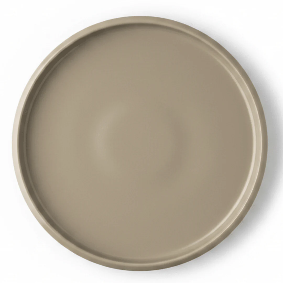 Luhpar Round Ceramic Dinner Plate 26.3cm | Taupe, Off White, Brown |