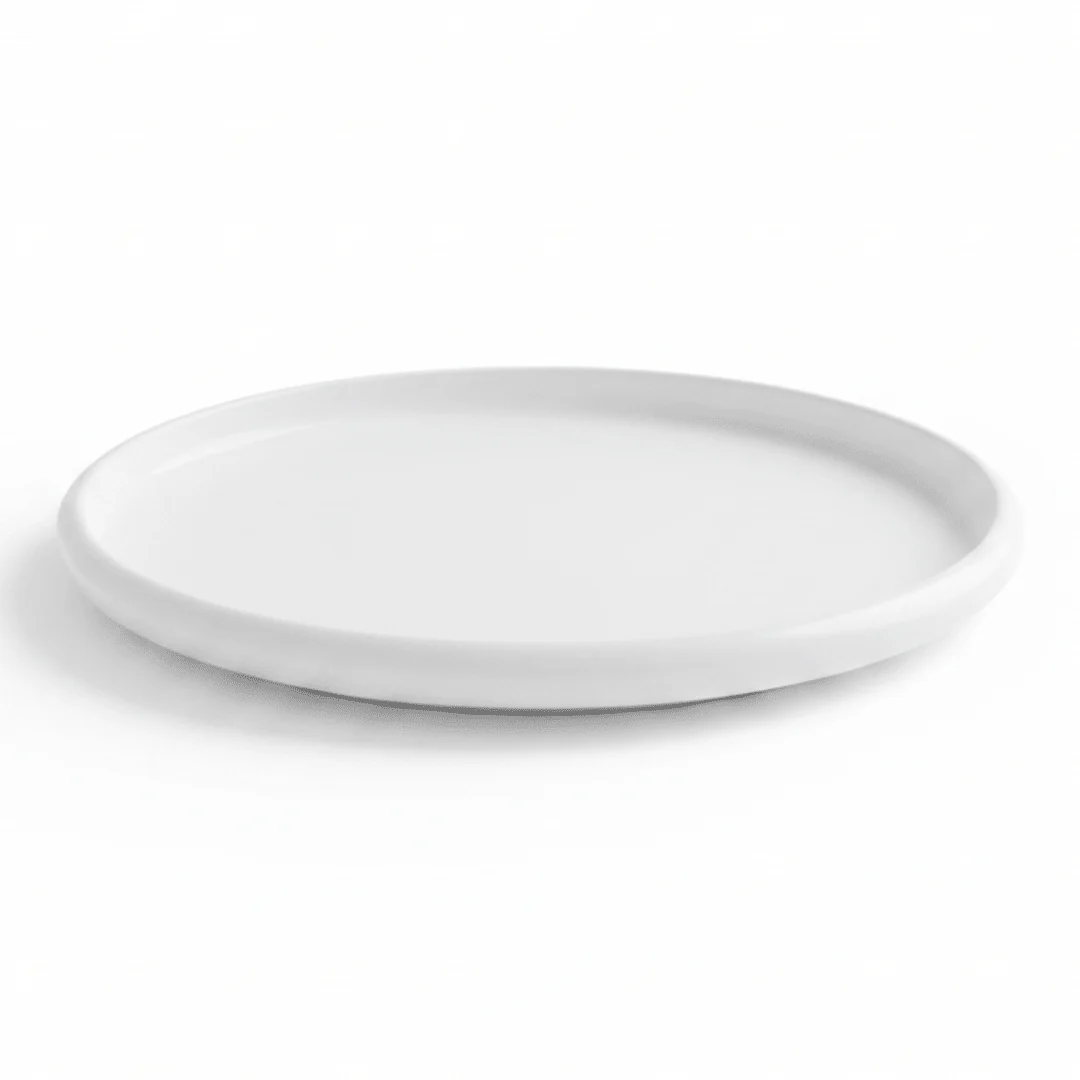 Luhpar Round Ceramic Dinner Plate 26.3cm | Taupe, Off White, Brown | - Image 3
