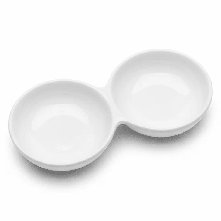 Luhpar White Ceramic Salt & Pepper Tray 12 cm – Serving Tray for Condiment Sets & Table Use