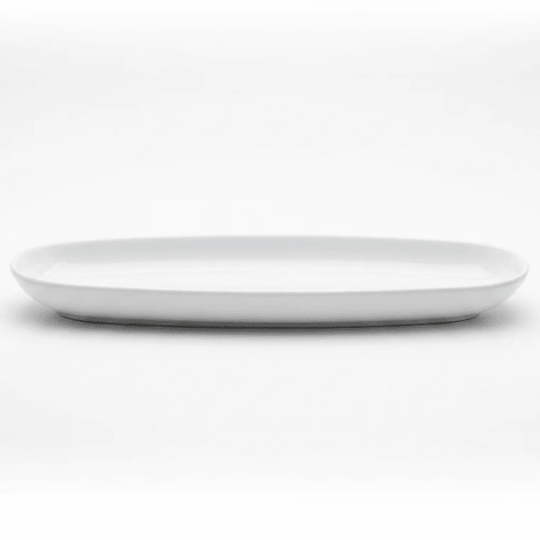 Luhpar White Oval Ceramic Serving Platter for Everyday Serving 12 inch