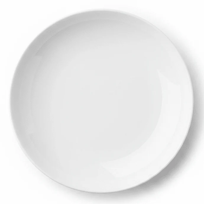 Luhpar White Round Porcelain Plate for Appetizers and Small Meals 6.5 inch
