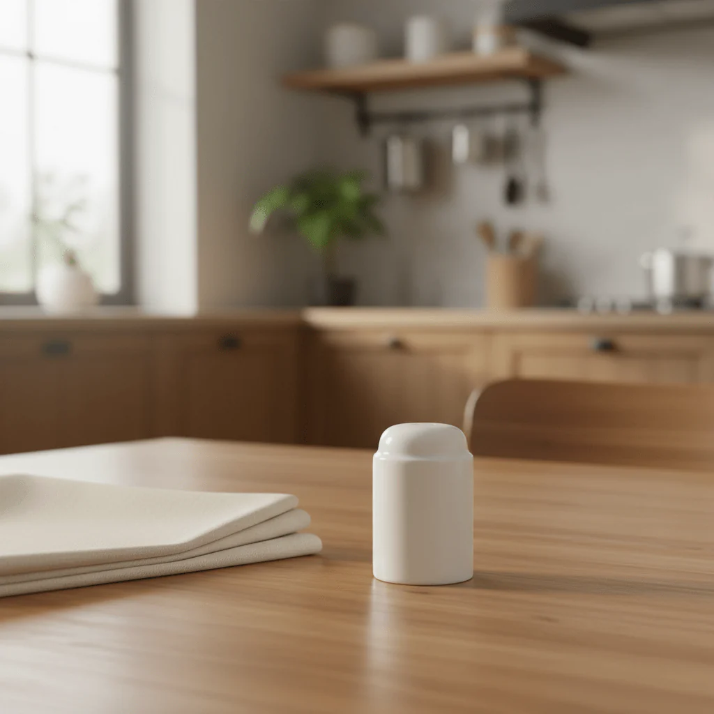 Luhpar White Salt & Pepper Shaker Set – 7 cm Classic Ceramic Seasoning Set for Dining Table & Kitchen Use - Image 2