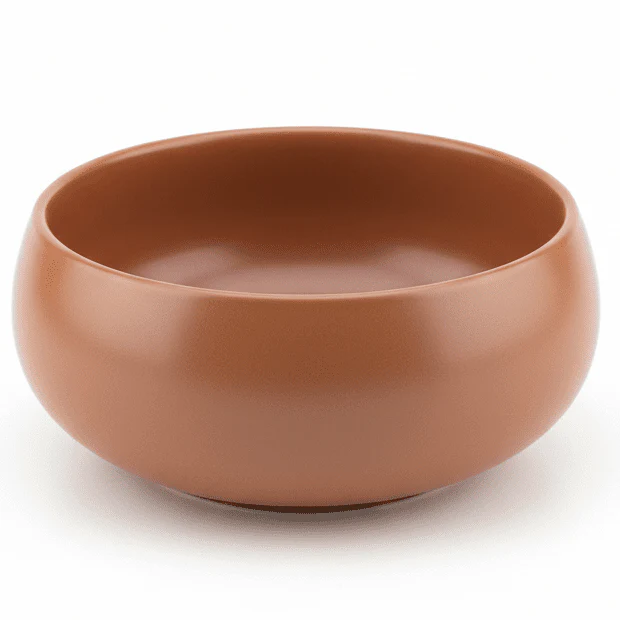 Luhpar Brown Solid Matt Ceramic Serving Bowl β 16.6 cm / 1000 ml