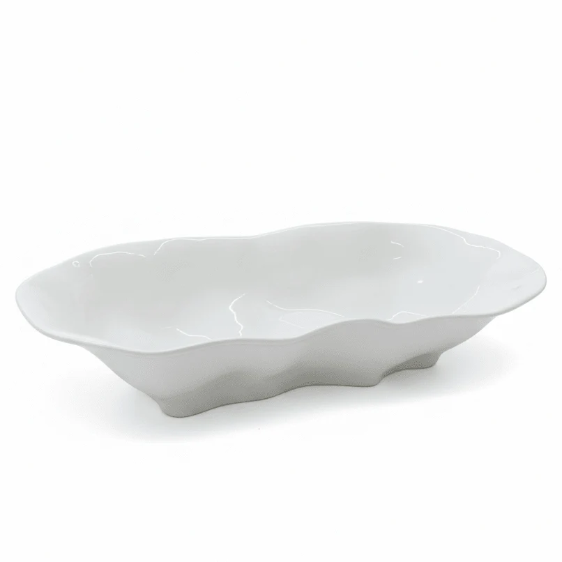 Luhpar Decorative White Ceramic Fruit Bowl β Large Elegant Tabletop Bowl for Fruits, Salads, Snacks & Centerpiece Display β 16 Inch