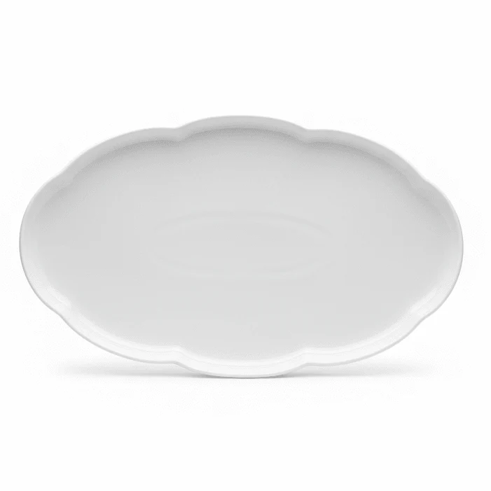 Luhpar Extra Large White Ceramic Oval Serving Platter – Elegant Porcelain Party Plate for Appetizers, Main Dishes & Buffet Serving – 20 Inch