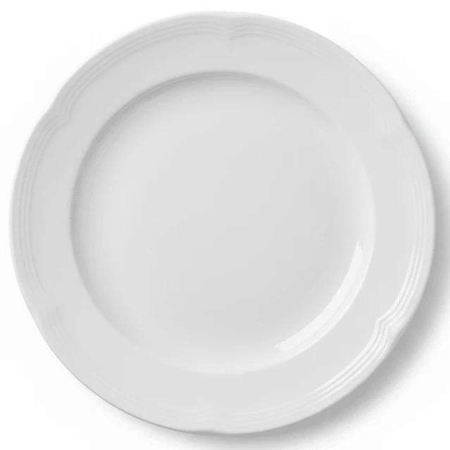 Luhpar Classic White Round Ceramic Salad Plate, 8 Inch – Multipurpose Side Plate for Snacks, Desserts & Appetizers