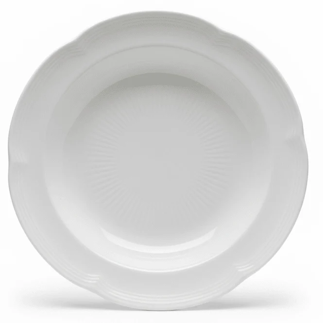Luhpar Classic White Round Ceramic Dinner Plate, 9 Inch – Elegant Minimalist Tableware for Everyday Dining, Microwave & Dishwasher Safe