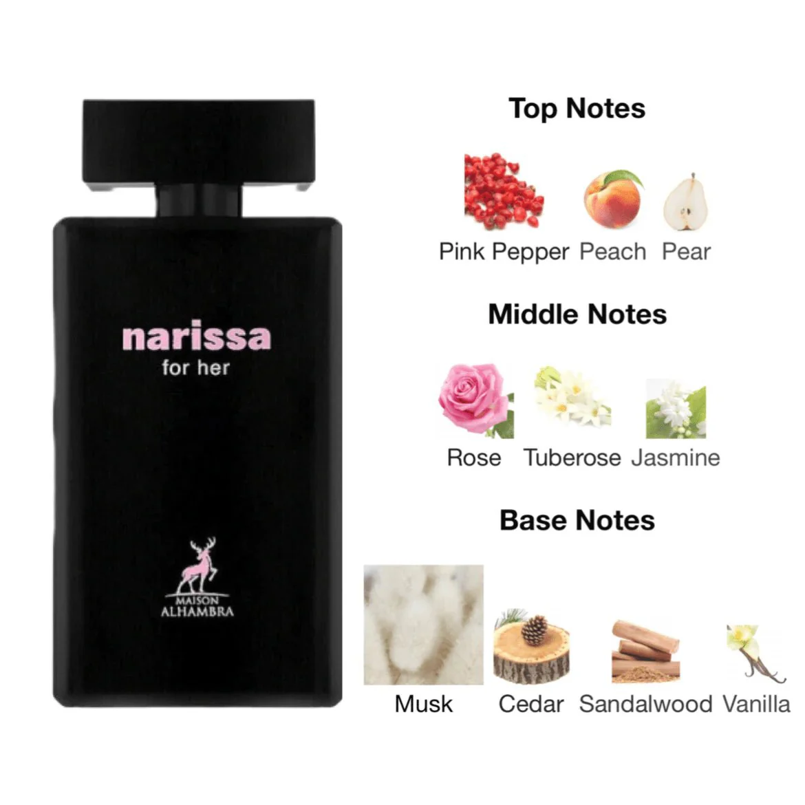 Maison Alhambra Narissa For Her EDP- 100ml - Image 3