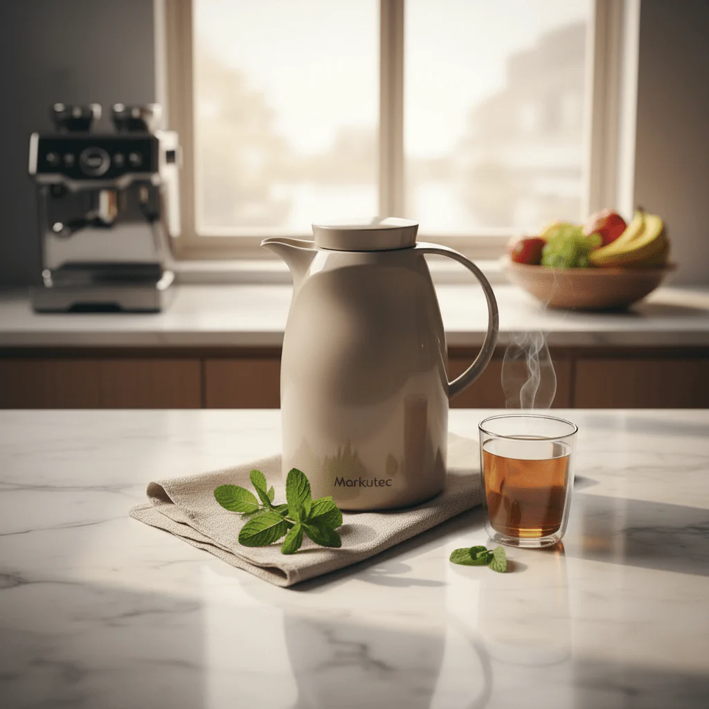 Markutec Original Vacuum Flask 1L– Dark Beige | Made in Germany - Image 2