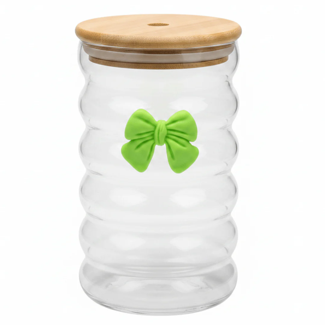 Mason Style Elegant Glass Storage Jar with Natural Bamboo Lid – 13.5 × 7 cm