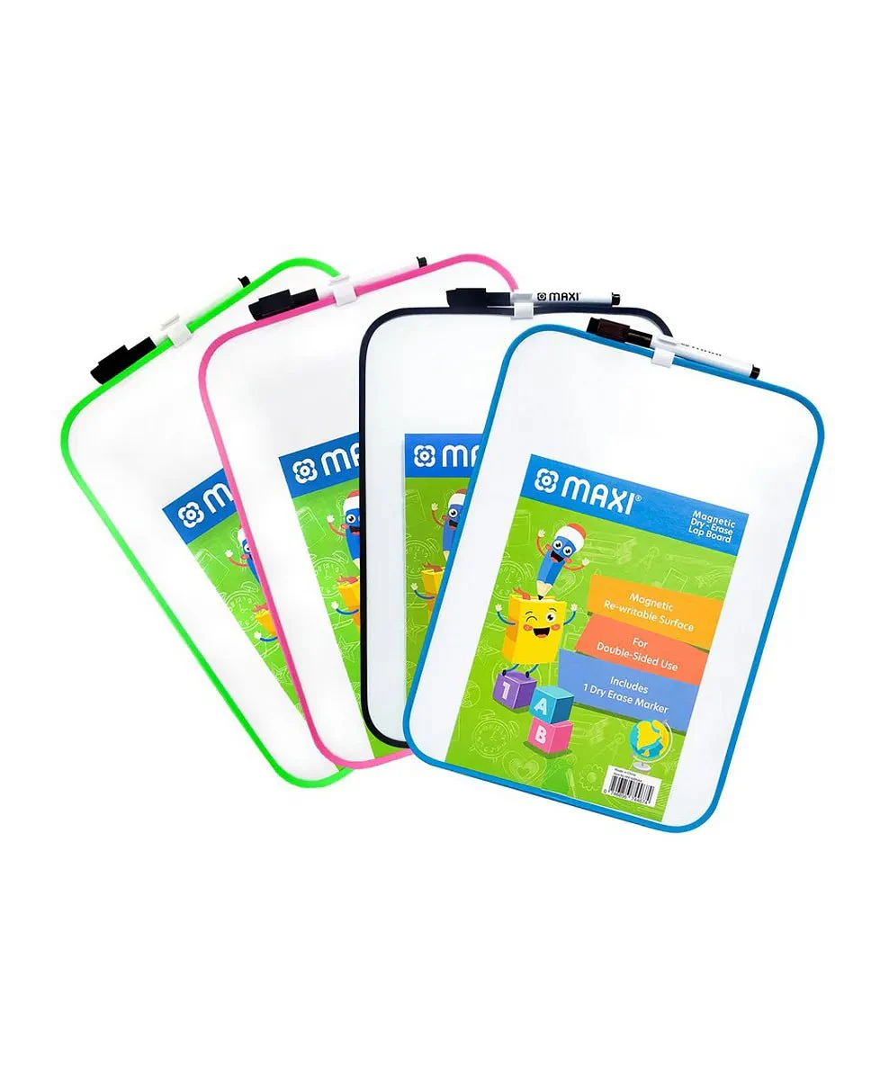 MAXI  2 Sided Pink Whiteboard A4 + 5Pc Colour Markers + 1Pc Dry Wipe Eraser - Image 4