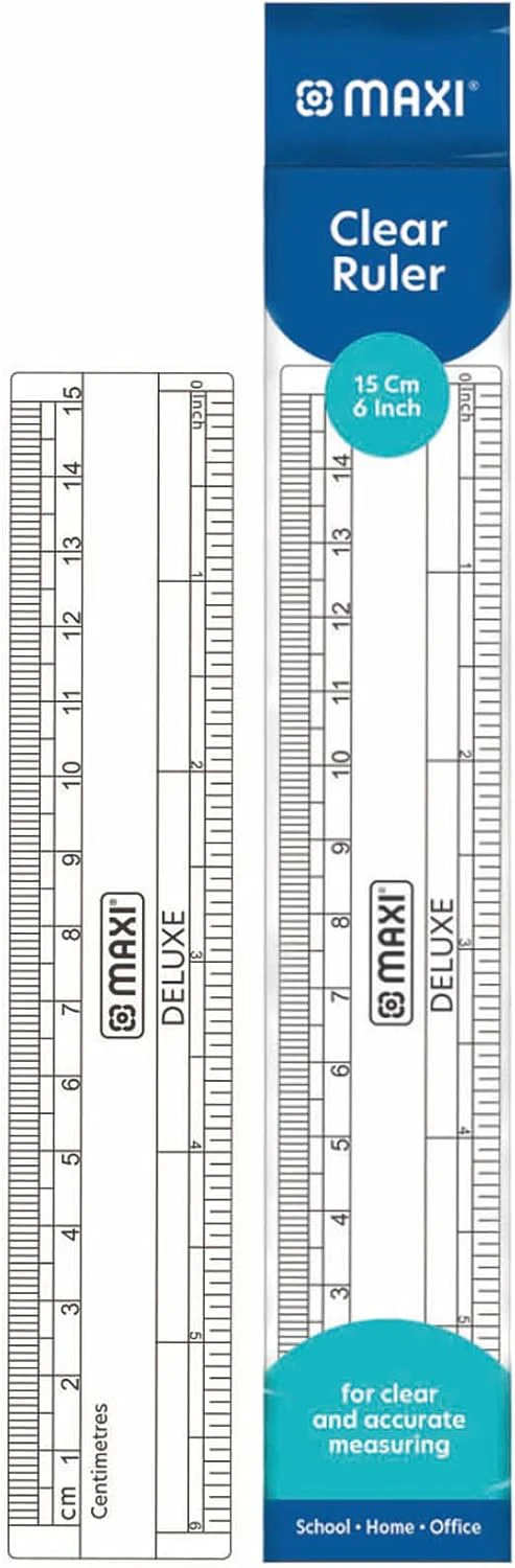 Maxi Hexagonal Black Lead Pencil 12X2Pkt+Plastic Clear Ruler 15Cm+Single Hole Barrel Sharpener + Classic Eraser-2Pcs - Image 3
