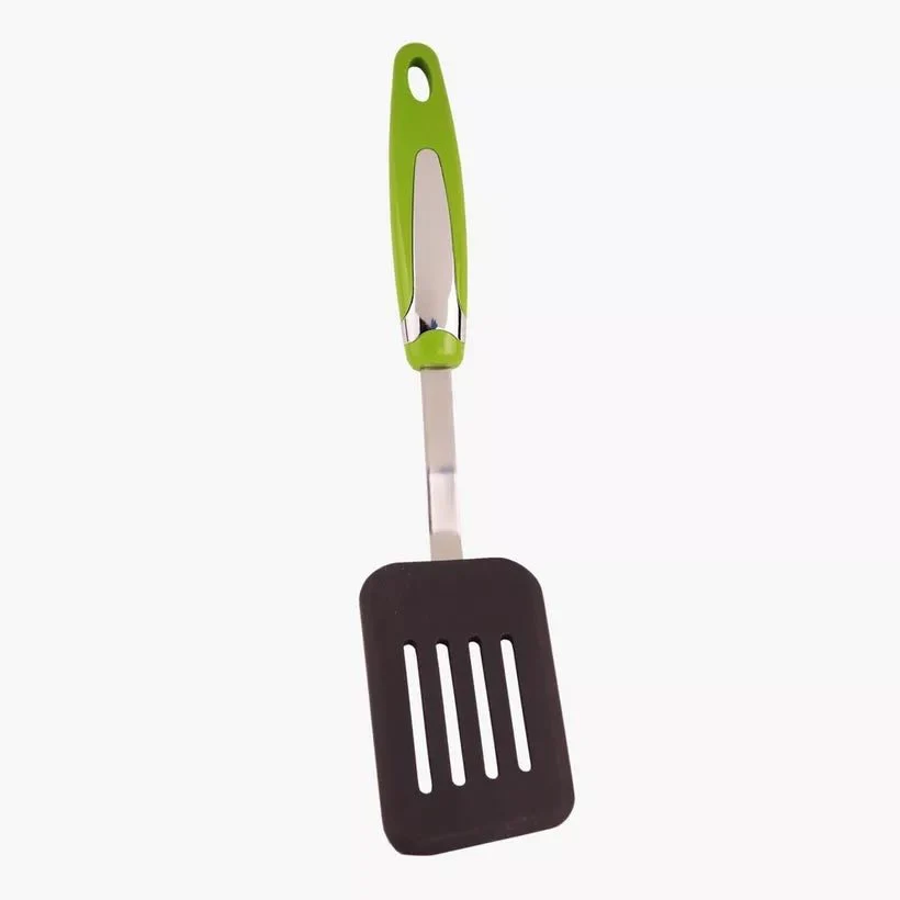 Meadows Stainless Steel Non-Stick Nylon Turner-30cmX7cm-Green&Grey