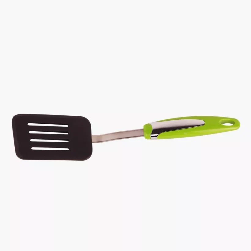 Meadows Stainless Steel Non-Stick Nylon Turner-30cmX7cm-Green&Grey - Image 3