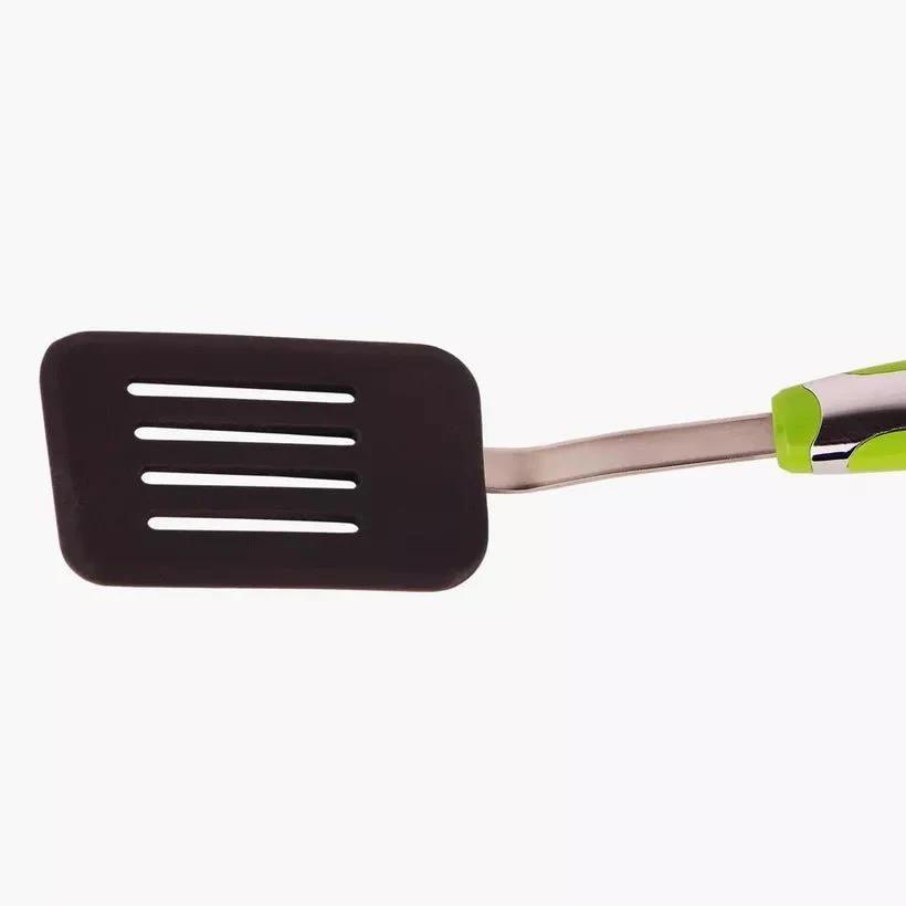 Meadows Stainless Steel Non-Stick Nylon Turner-30cmX7cm-Green&Grey - Image 4