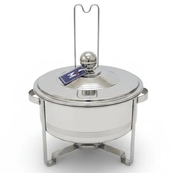 Meera 4000ml Stainless Steel Food Warmer – Classic Silver Finish Design 1 High-Quality Buffet Serving Dish