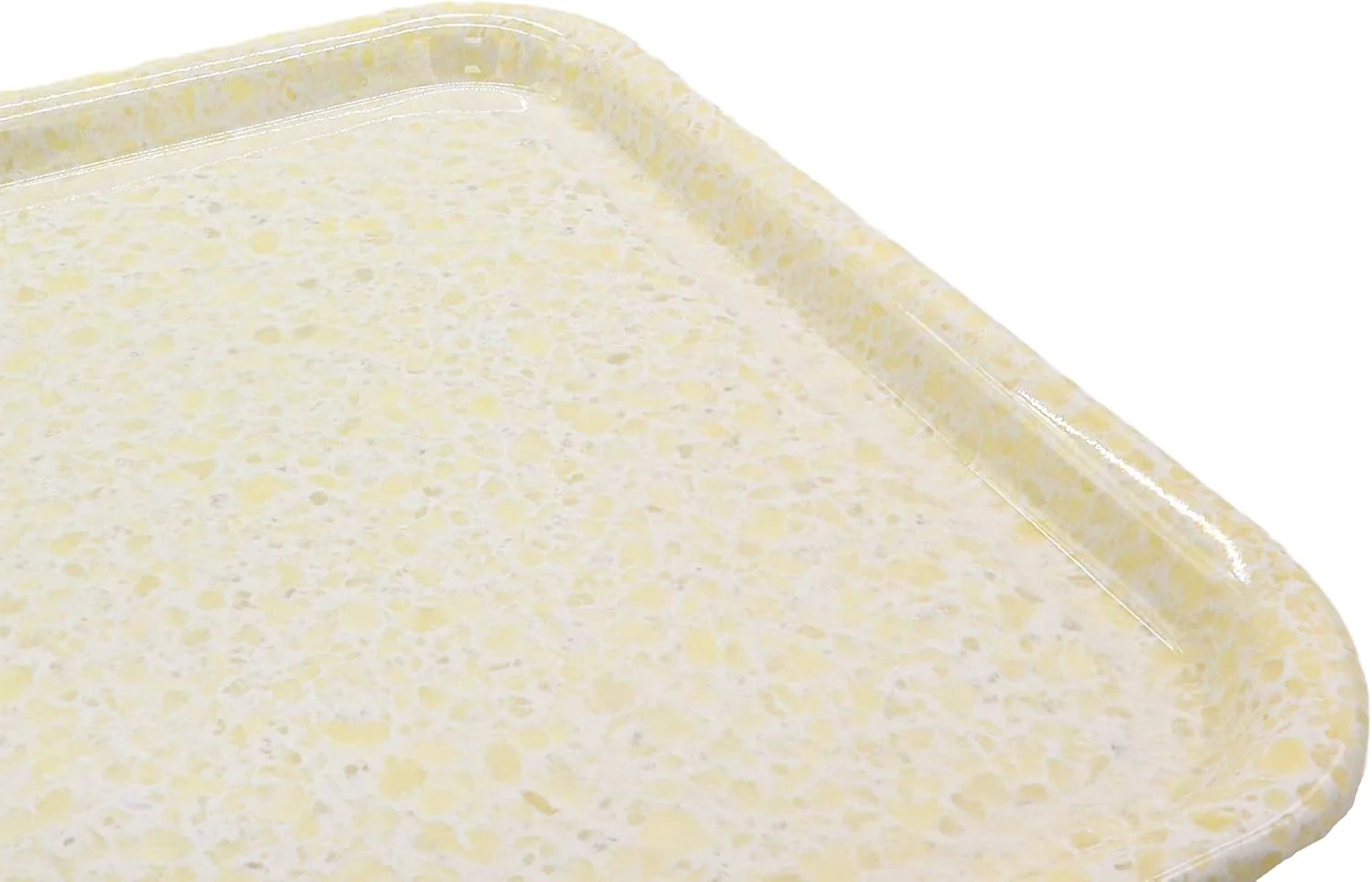 AKDC Melamine Rectangle Serving Tray 35x26cm, Off-White Color Marble Designed Texture Plates Rectangular Shape Pattern Healthy Platter Tray Kitchen Product Premium Multipurpose Use Accessories - Image 3