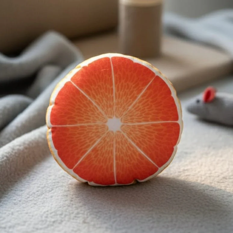 Midepet Funny Cat Toy Grapefruit Design Design