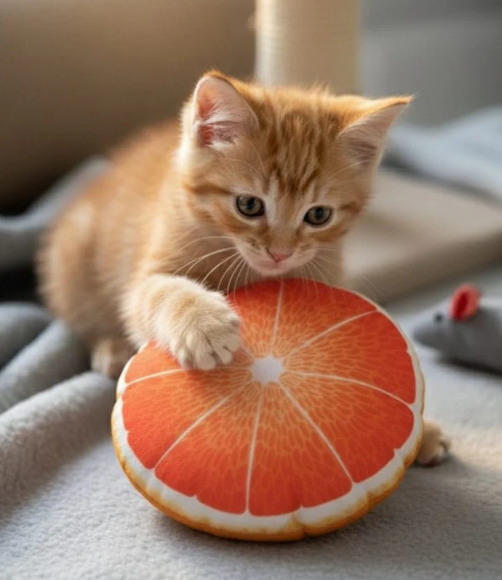Midepet Funny Cat Toy Grapefruit Design Design - Image 2