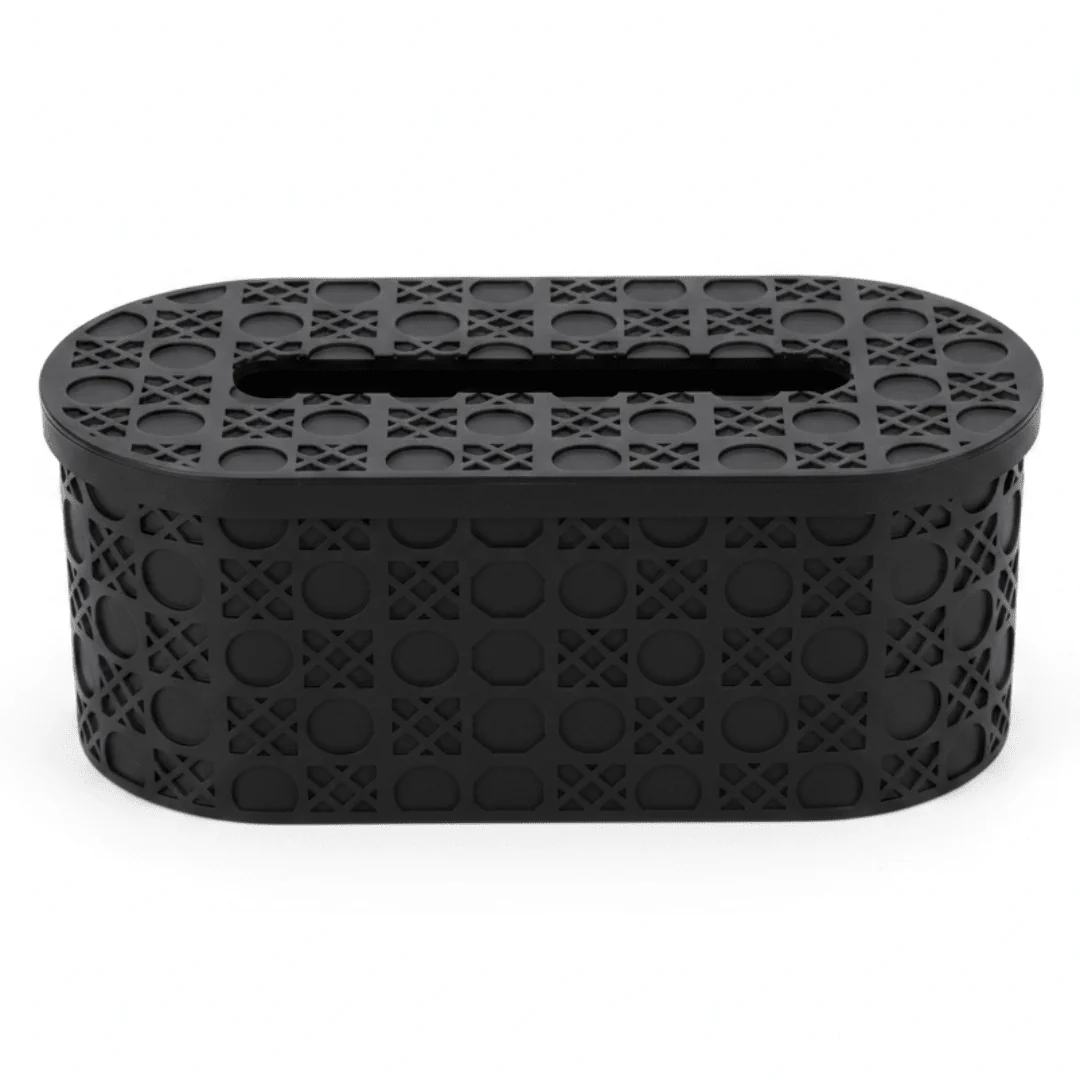 Modern Black Pop Tissue Box Holder with Elegant Minimalist Design – Premium Decorative Tissue Storage Case 21×10 cm