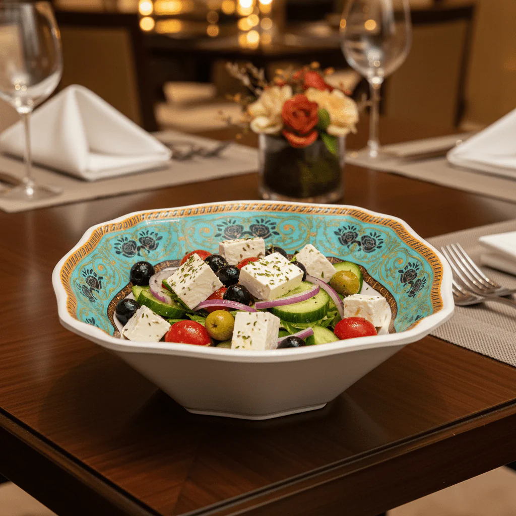 Moments Square White Melamine Soup Bowl with Multicolor Floral Design - 6.1 Inch - Image 2