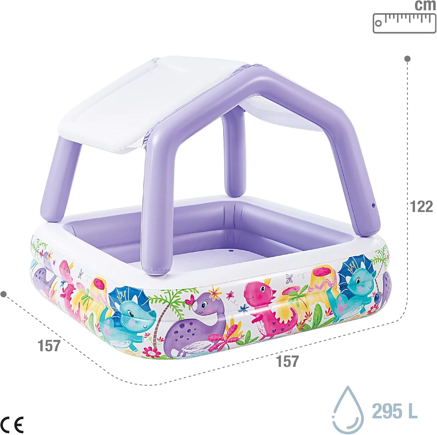 Intex Sun Shade Swim Center Inflatable Pool | 157 x 157 x 122 cm - Image 2