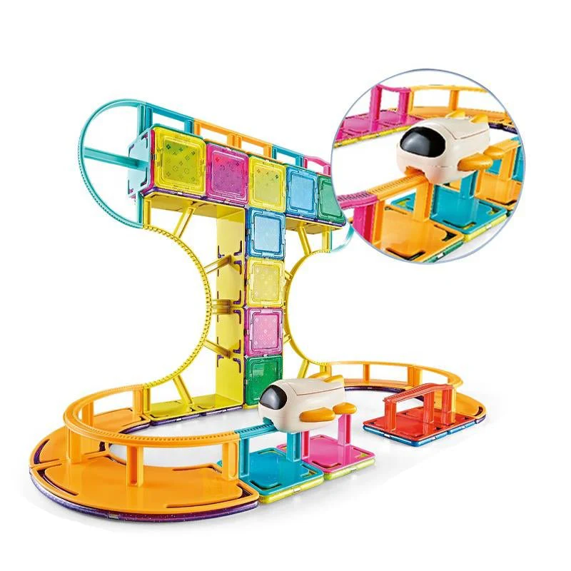 My Toys Sky Track Playset, Track Set of 62pcs, Magnetic Adsorption, Pensamiento Espacial