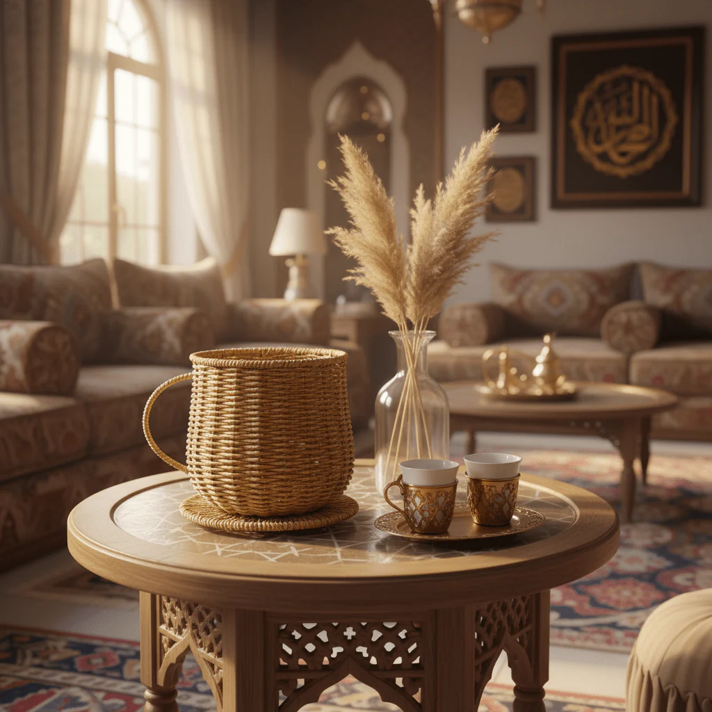 Wire Decorative Cup & Saucer Set | 17×17 cm | Artisan Home Accent Woven Color - Image 3