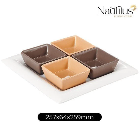Nautilus Ceramic 5pcs Tableware Serving Set 257mm*64mm*259mm, RNGT-10600 - Image 3