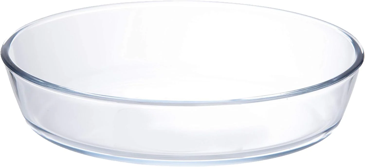 NAUTILUS Oval Borosilicate Glass Baking Tray/Roaster 2.4 Liter, 303mm*213mm*65mm, RNGT-10548