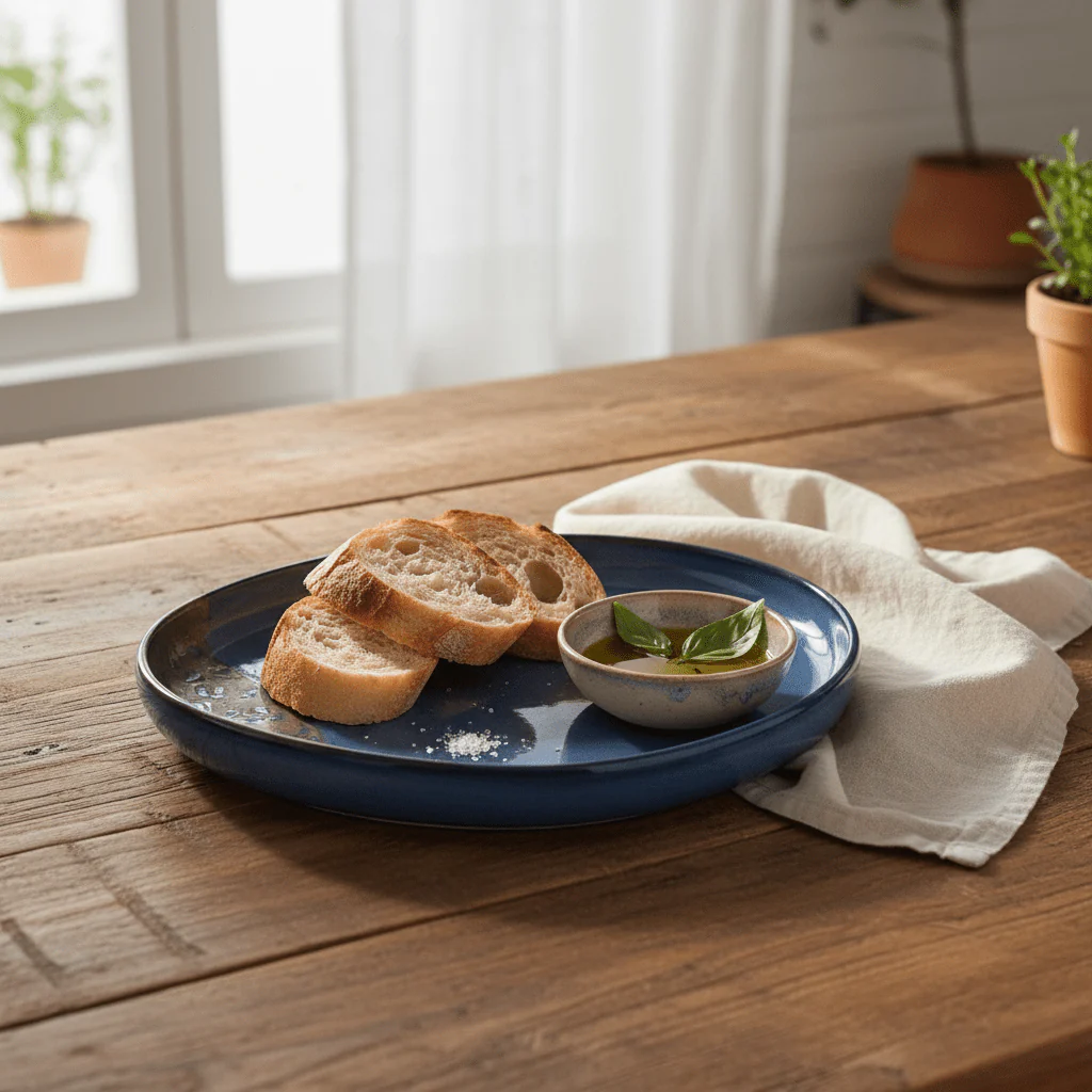 Navy Blue & Brown Reactive Glaze Ceramic Plate | 34cm , 28cm , 23cm | - Image 3