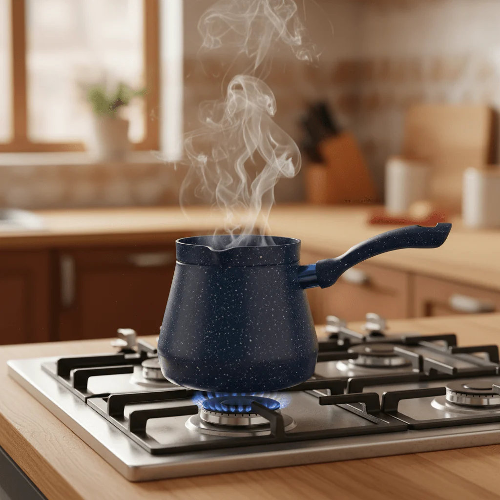 Luxehome Navy Blue Non-Stick Coffee Warmer 800ml - Image 4