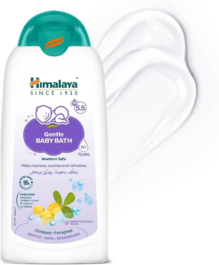Himalaya Gentle Baby Bath – Newborn Safe Formula | Chickpea & Fenugreek | 200ml