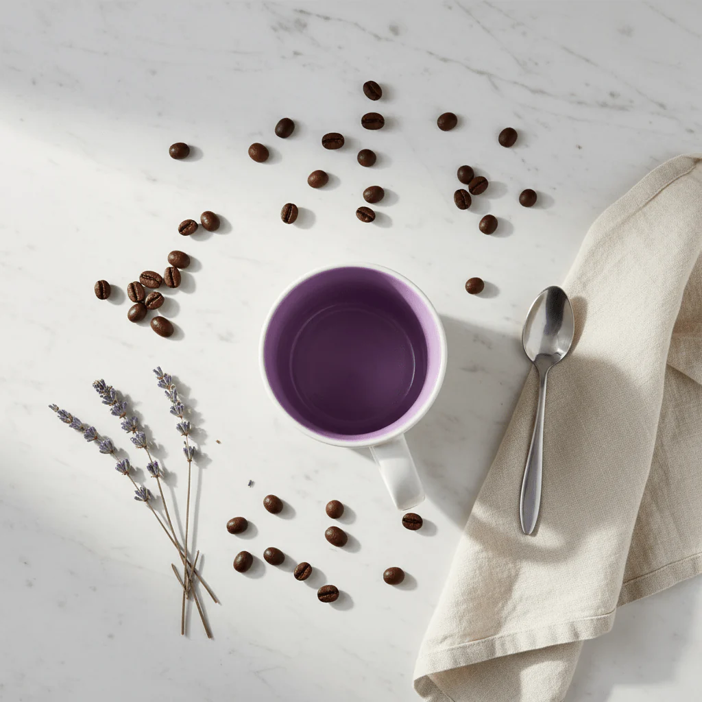 Niodenic Ceramic Mug — White & Lavender | 330ml - Image 3
