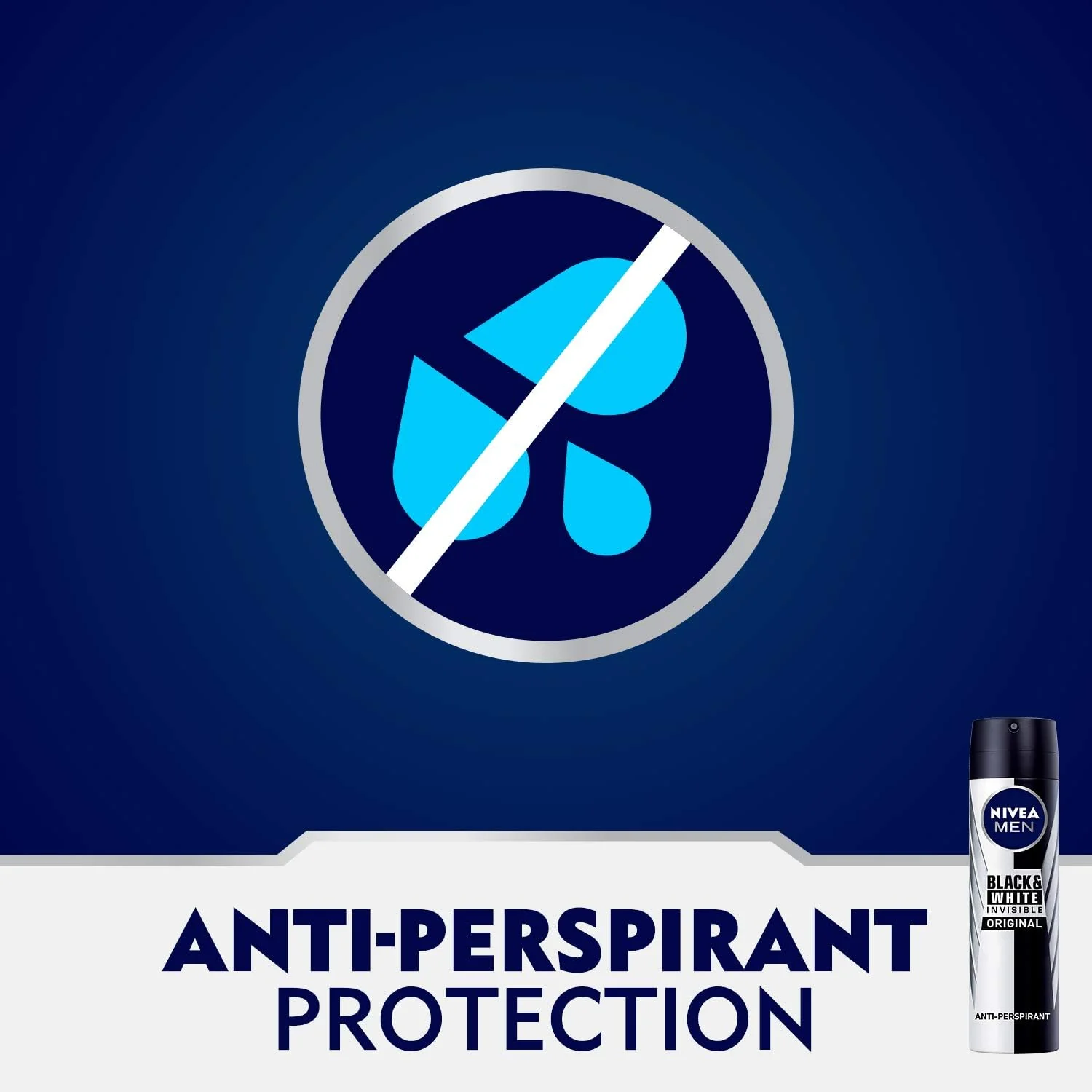 Nivea Men Deodorant, Invisible Black & White, Original, Spray- 2x150ML - Image 3