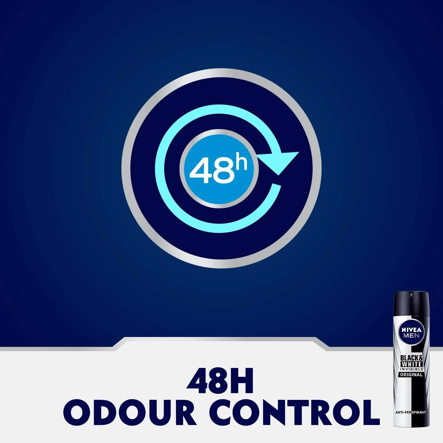 Nivea Men Deodorant, Invisible Black & White, Original, Spray- 2x150ML - Image 4