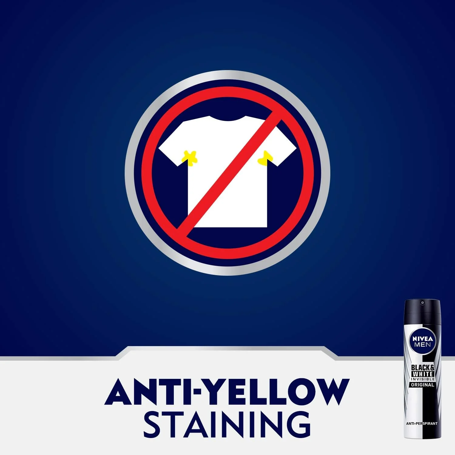 Nivea Men Deodorant, Invisible Black & White, Original, Spray- 2x150ML - Image 5