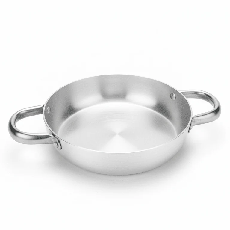 Nuraklar Round Aluminium Egg Pan with Handle 18cm*4cm | Dual Handles | Made in Turkey