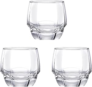 Ocean Charisma, Liqueur & Spirits Glasses, Set Of 6, Clear, 340 Ml, B1711203, Double Rock Glass, Lowball Glass, Water Glass, Whiskey Glass, Whisky Glass, Old Fashioned Glass, Scotch Glass, Rum Glass