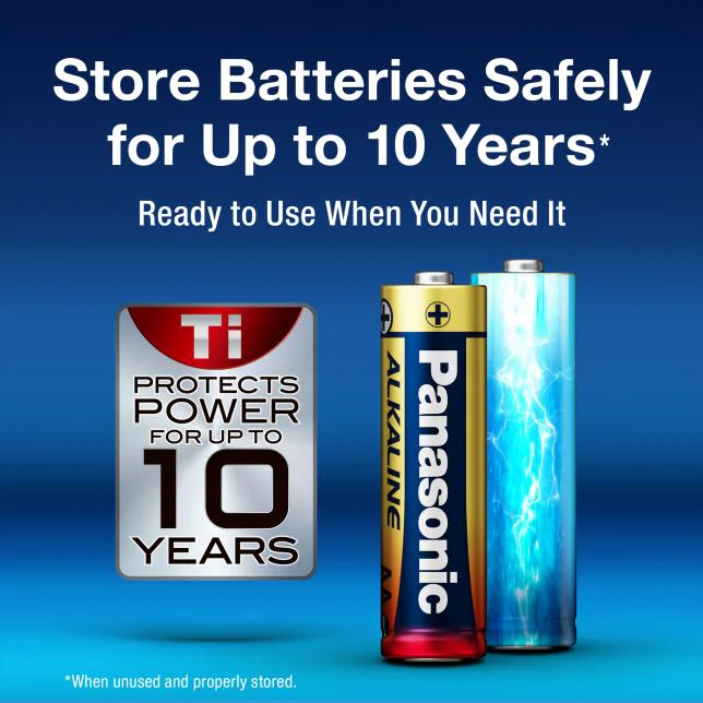 PANASONIC Alkaline AA Batteries 1.5V, Pack of 4 - Image 3